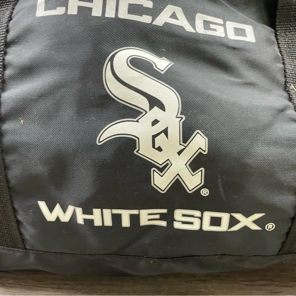 Chicago White Sox NASCO Duffel Bag Vintage 18x11” Black White MLB